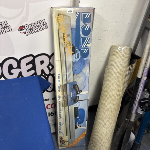 Vintage Bond Elite knitting machine in original packaging.