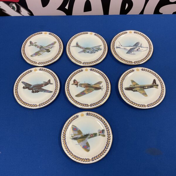 Bradford Exchange Keith Woodcock plates depicting WWII aircraft.
