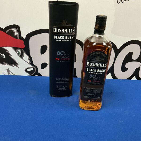 Bushmills Black Bush 80/20 Irish Whiskey bottle, sherry cask matured.