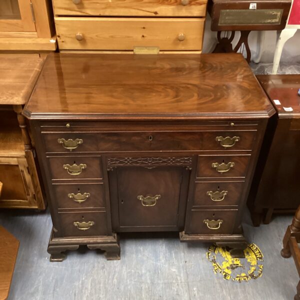 Antique Chippendale mahogany dressing table with drawers.