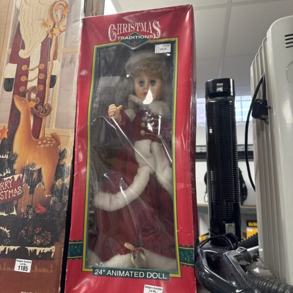Large 2ft Christmas Traditions animated doll in original packaging.