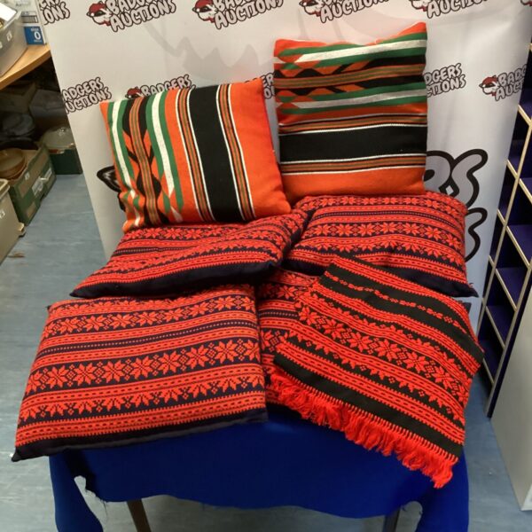 Colourful patterned cushion bundle for home decor.