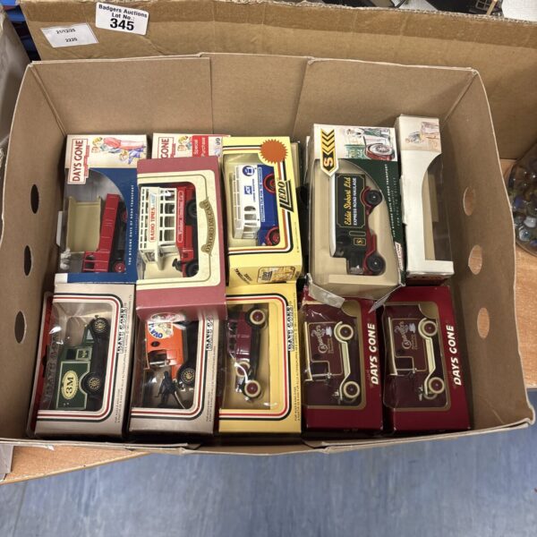 Boxed diecast model cars from Days Gone and Lledo, vintage collection.