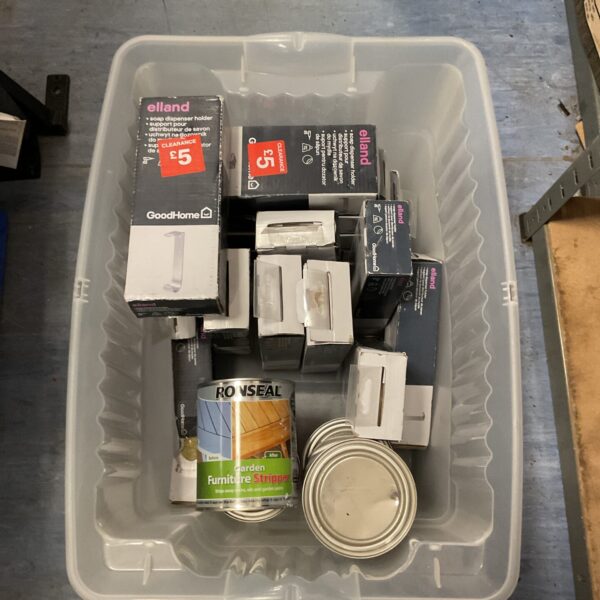 Elland and Ronseal lot including soap dispenser and garden furniture stripper.