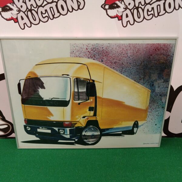 Framed print of a vintage Etasu Aero Dynamic truck prototype.