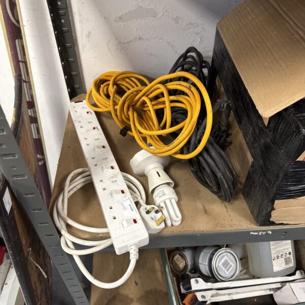 Extension lead and cable lot for DIY electrical projects.