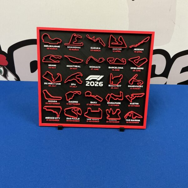 Detailed 3D printed models of 2026 F1 race circuits for collectors.
