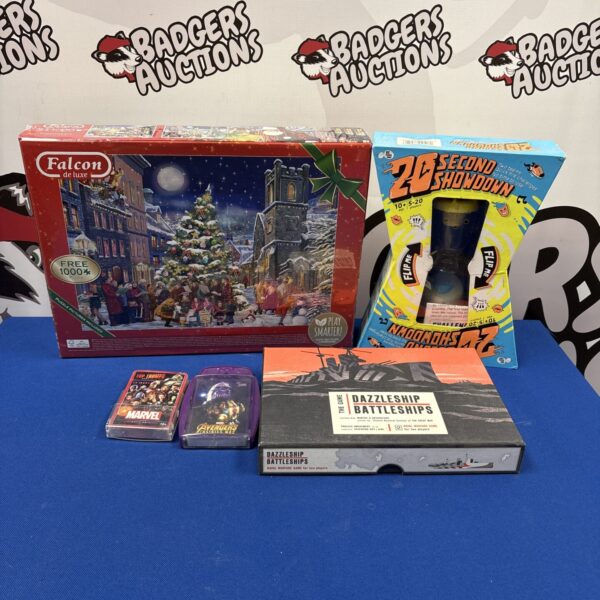 Falcon puzzle and game lot including Top Trumps and 20 Second Showdown.