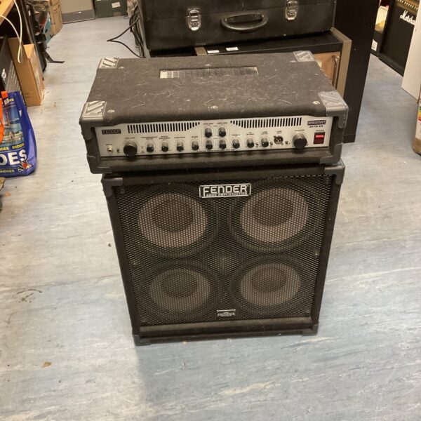 Vintage Fender Bassman 250 amplifier with 410 cabinet for bass guitar.