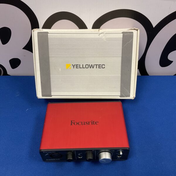 Focusrite Scarlett Solo audio interface with Yellowtech PUC2 module.
