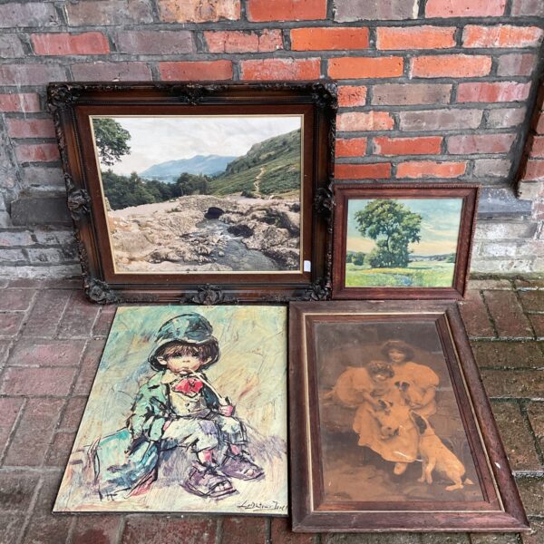 Framed print bundle featuring a scenic highland river landscape.