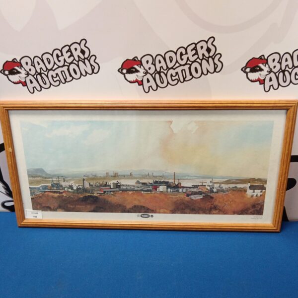 Framed Frank Altman print of the ICI Runcorn industrial site.
