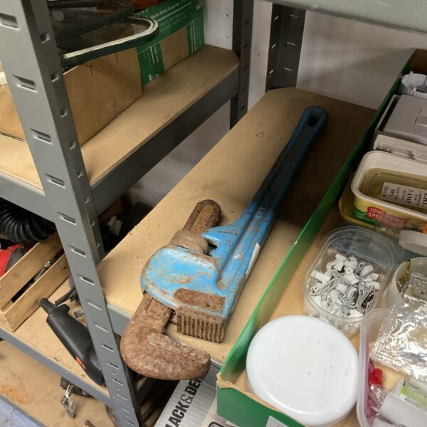 Vintage Gedore 227-450 Stilson grip wrench for pipework.