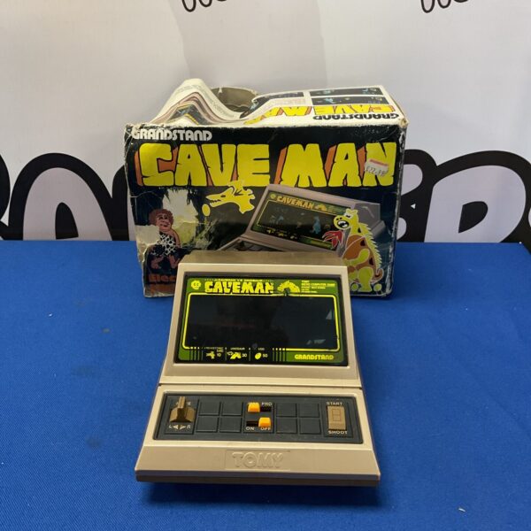 Vintage Grandstand Caveman tabletop game in its original packaging.