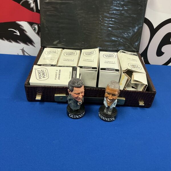 Vintage Guinness Pocket Pundits featuring John Motson and John Barnes.