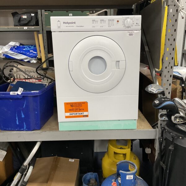 White Hotpoint V4D01P tumble dryer for sale, used condition.