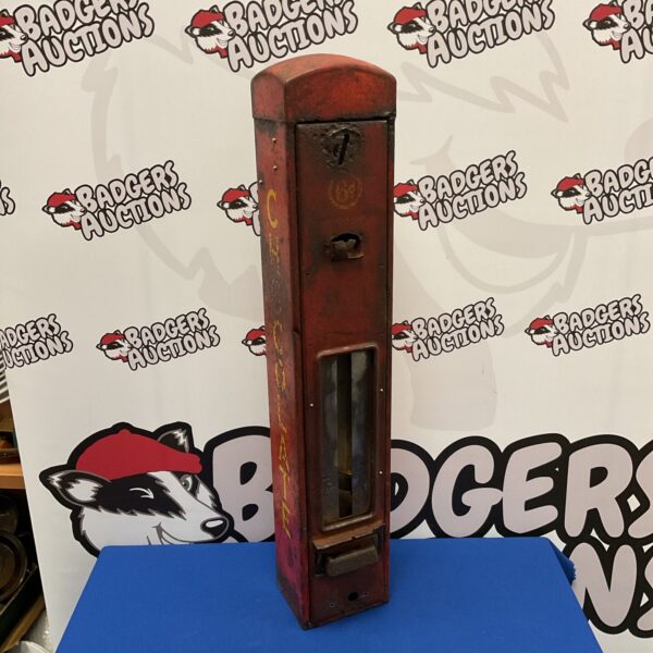 Vintage national automatic machines ltd cast iron chocolate vending machine