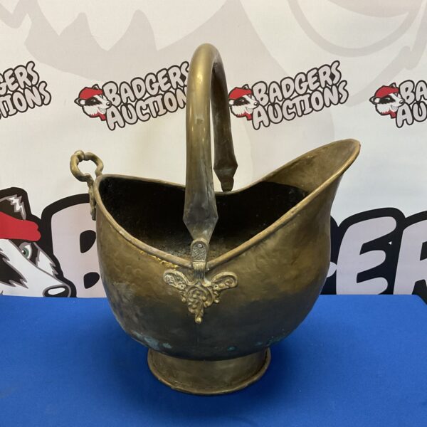 Vintage brass coal scuttle