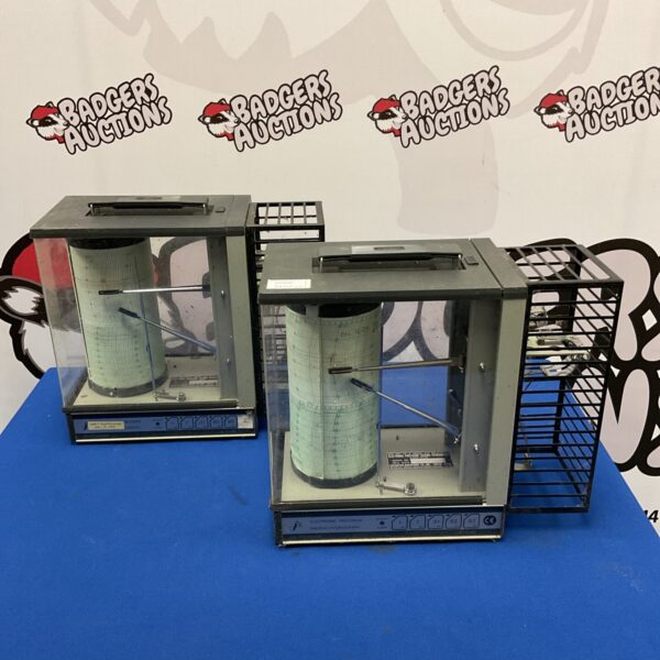 Vintage J S Holdings thermo hydrate graphs for recording environmental data.