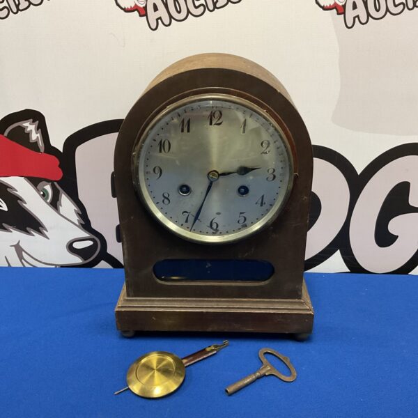 Vintage Junghans B20 mantle clock with wooden case.