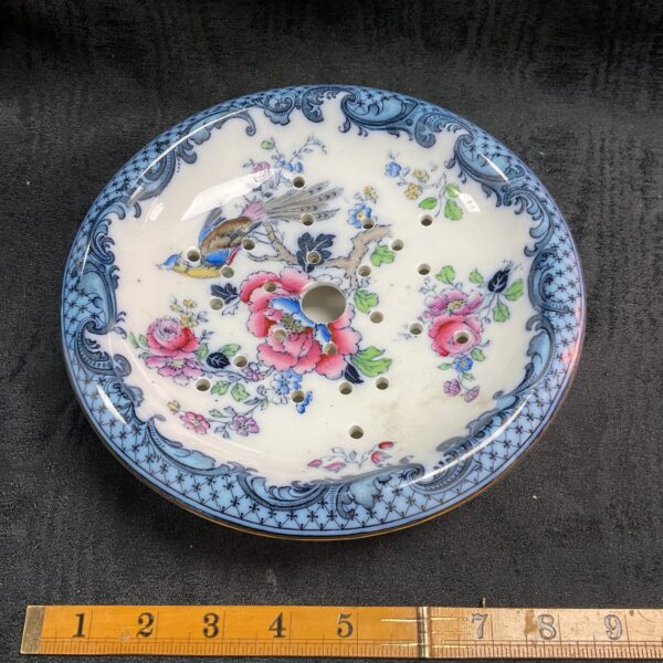 Vintage Keeling Losolware watercress bowl with floral design.