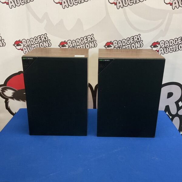 Pair of vintage KEF C Series bookshelf speakers in good condition.
