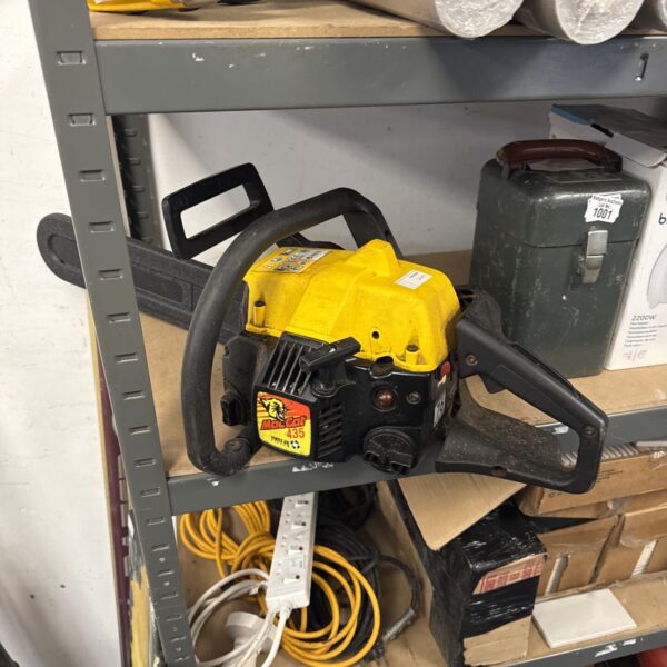 Used Mac Cat 435 petrol chainsaw with vortex air system.