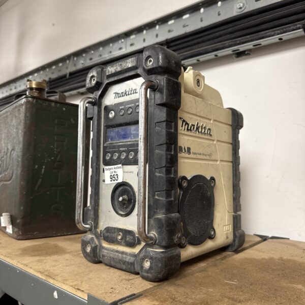 Front view of a Makita DAB site radio for spares or repair.