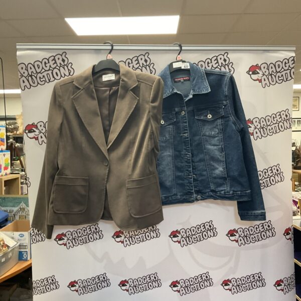 Light wash denim jacket by Malinuo, casual style outerwear.