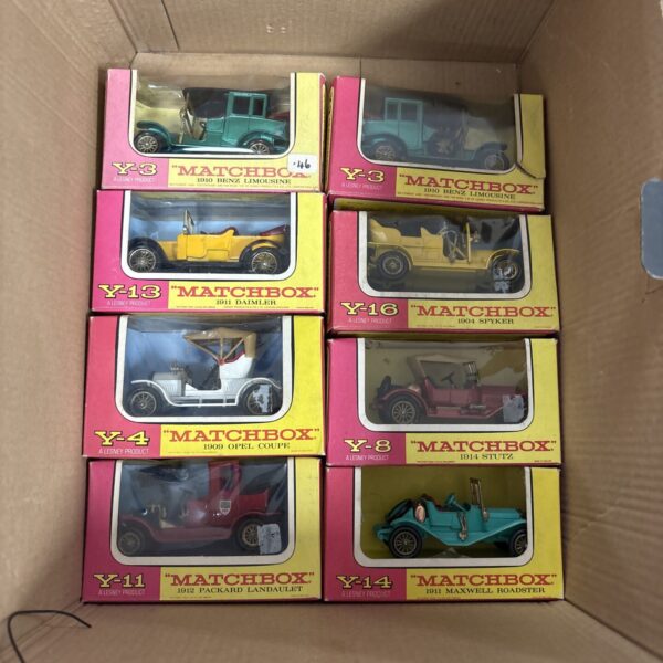 Vintage Matchbox Y-10 diecast model of a 1910 Benz Limousine.