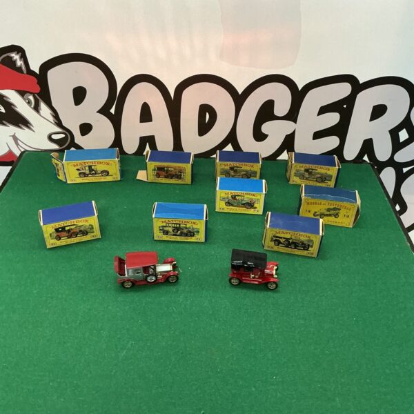 Vintage Matchbox Yesteryear model cars in a lot.