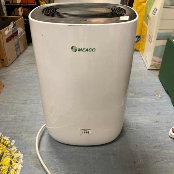 White Meaco ABC 12L compressor dehumidifier for home use.