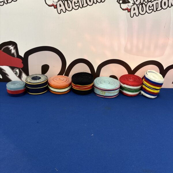 Vintage collection of colourful medal ribbons, including WWII and Masonic examples.