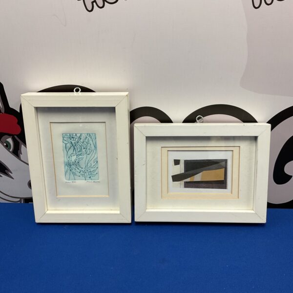 Framed etching by Michelle Morrell depicting detailed trees and foliage.