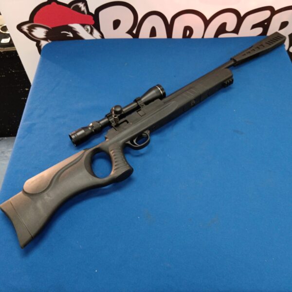 Milbro Tactical Vision .22 air rifle with scope, a pre-charge pneumatic rifle.