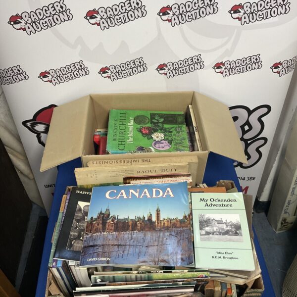 Mixed book lot featuring paperback novels by Churchill and Gibbins.