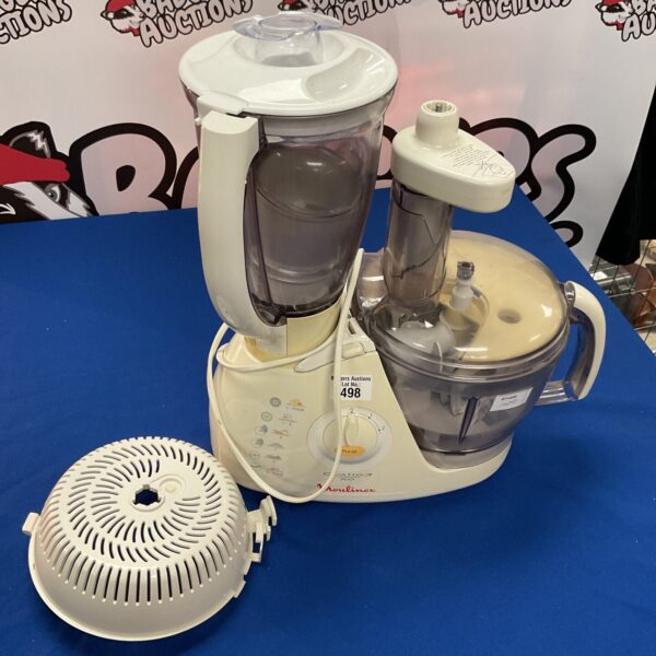 White Moulinex Ovatio 3 Duo food processor for kitchen use.