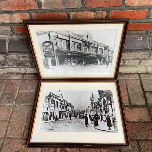 Vintage black and white print of the Palace Cinema exterior.