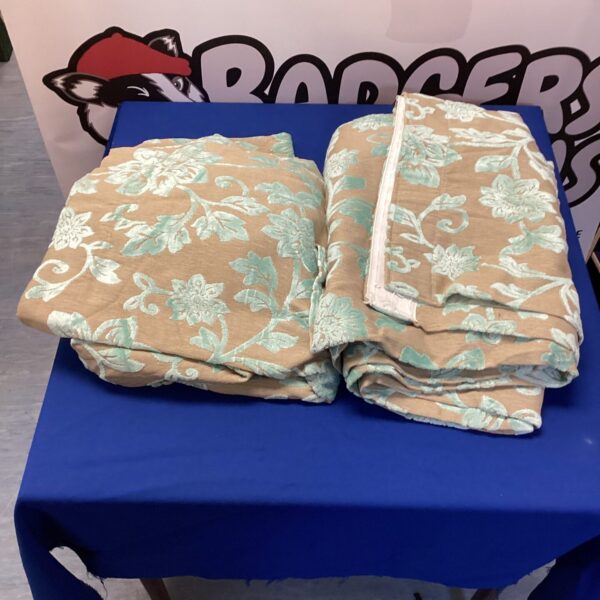 Floral patterned curtains, Sundown & Bourne style, for home decor.