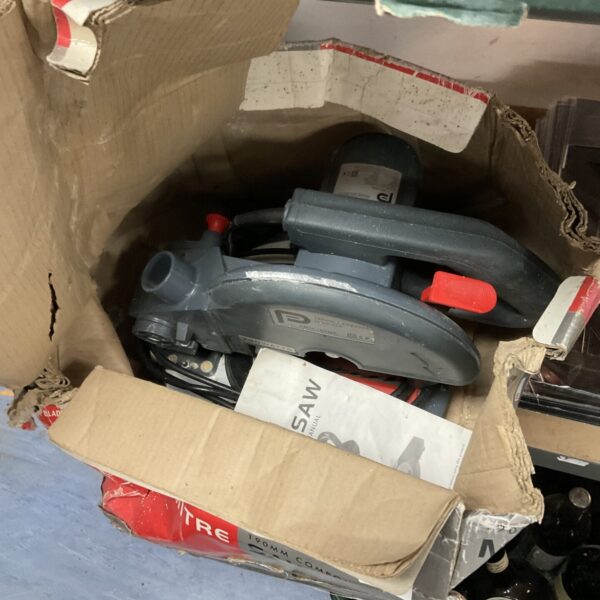 Used Performance Pro 190mm electric compound saw for woodworking.