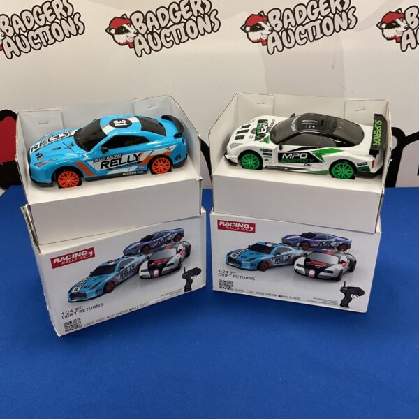 Racing Rally RC cars new in box, 1:24 scale radio control.