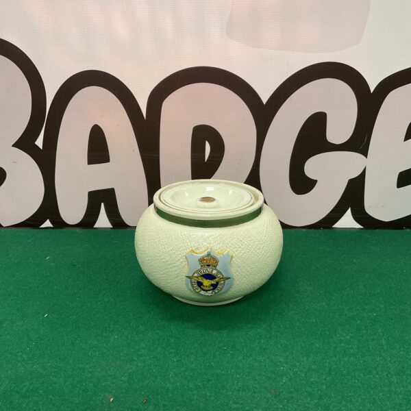 Vintage RAF marmalade jar by St Martins, featuring the RAF crest.
