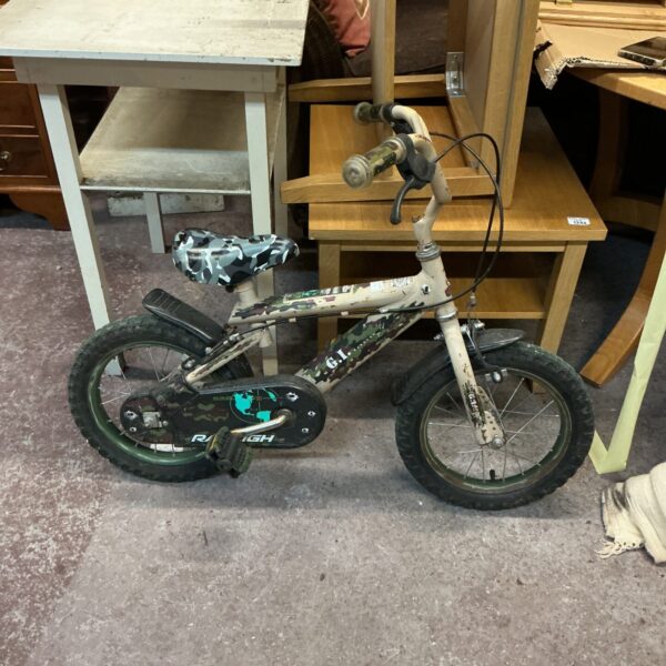Camouflage Raleigh G.I. bike for children, used condition.