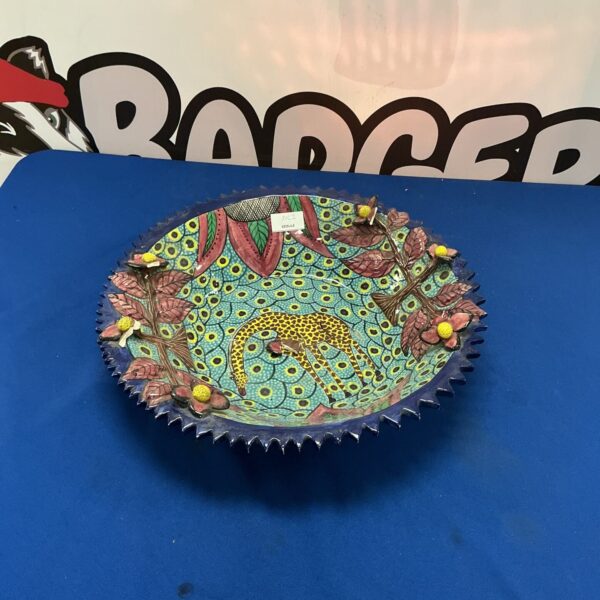 Vibrant Raphael studio pottery bowl with floral design