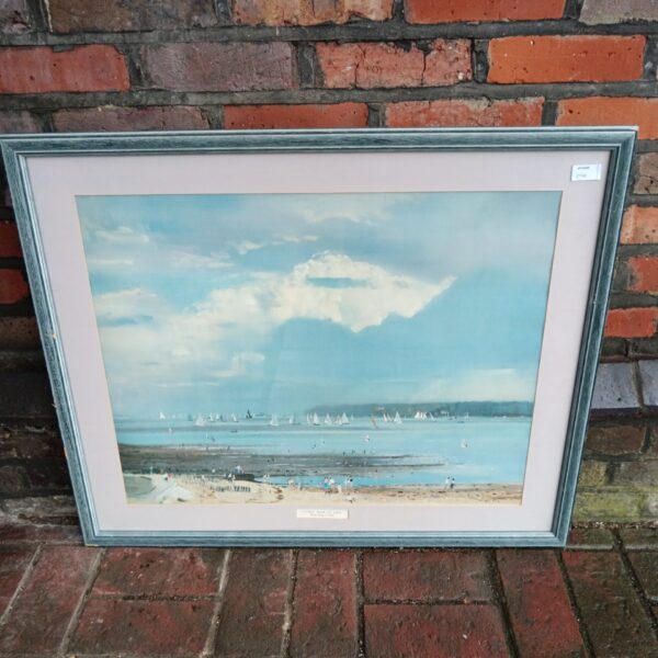 Robert King Cowes Week print depicting a coastal sailing scene.