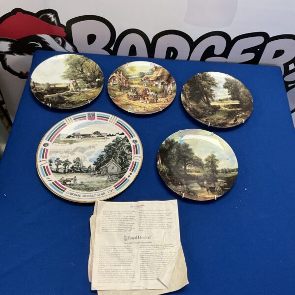 Royal Doulton plate collection featuring John Constable paintings.