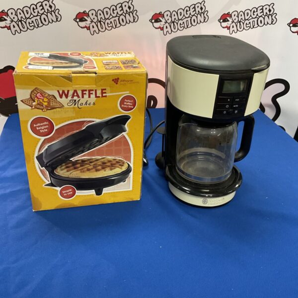 Russel Hobbs waffle maker in as-seen condition for auction.
