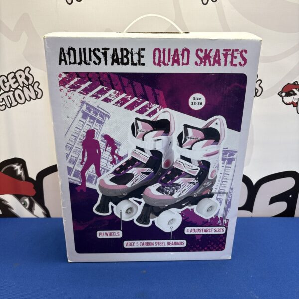 Boxed Senhai adjustable quad skates size 33-36, retro roller skates.