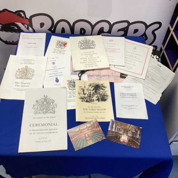 Collection of Silver Jubilee ephemera and Opening of Parliament invitations.
