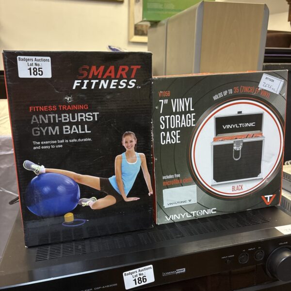 Smart Fitness anti burst gym ball with vinyl storage case.